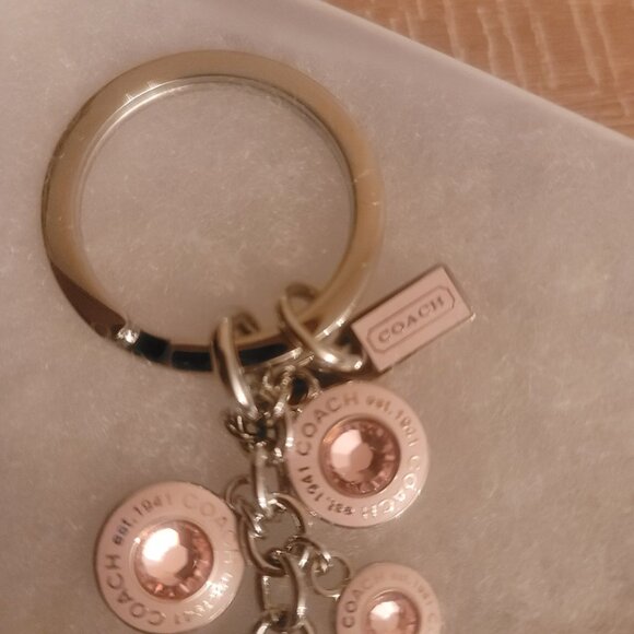 COACH - Pink Cubic Zirconia Keychain (Brand New)(gift box included) - Picture 3 of 6